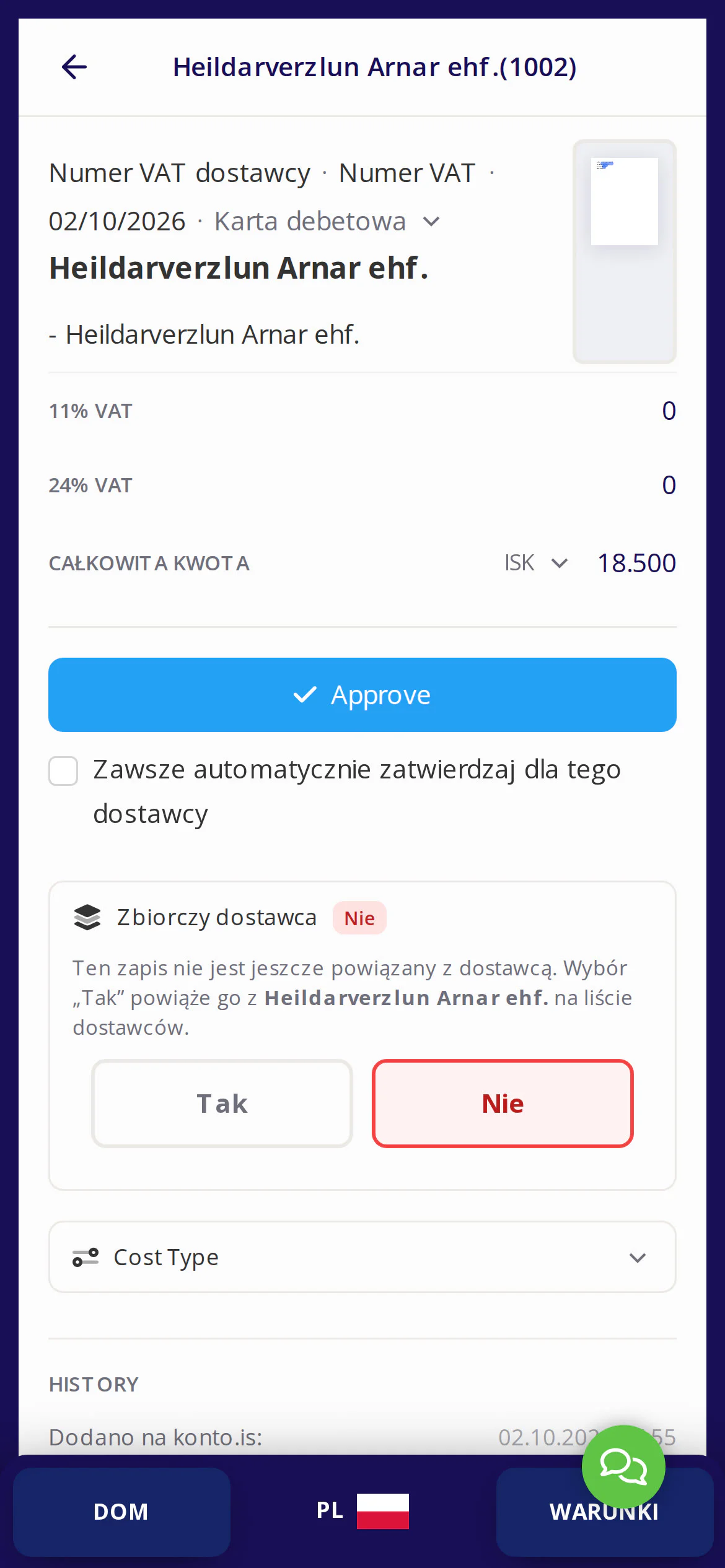 AI wypełnia pola automatycznie — sprawdź i popraw, jeśli trzeba.